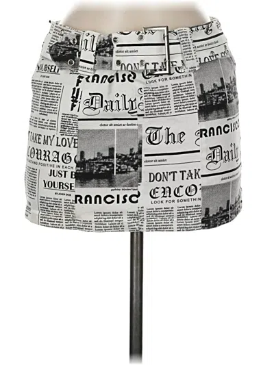 Pre-owned Edikted Casual Skirt In Gray