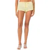 Edikted Cayenne Eyelet Tie Waist Shorts In Yellow