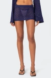 EDIKTED EDIKTED CELENA OPEN KNIT COVER-UP MINISKIRT