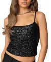 Edikted Celene Sequin Camisole In Black