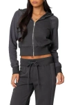 Edikted Chandler Crop Hoodie In Gray