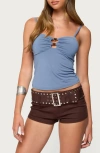 Edikted Chantelle Keyhole Camisole In Blue