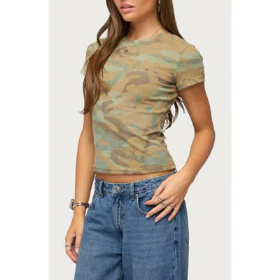 Edikted Chasidy Graphic T-shirt In Neutral