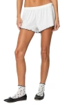 Edikted Chelsey Pointelle Shorts In White