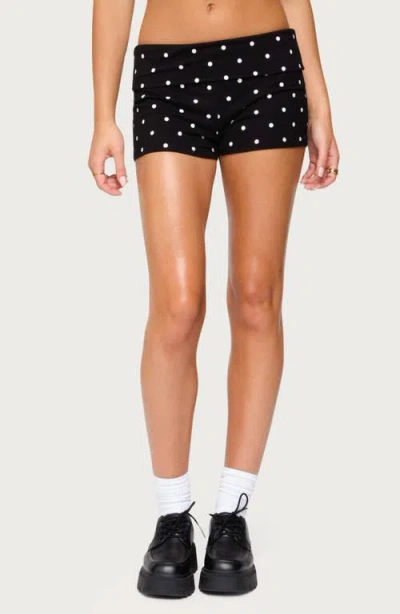 EDIKTED EDIKTED CHELSIE POLKA DOT FOLDOVER SHORTS