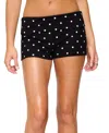 Edikted Chelsie Polka Dot Foldover Shorts In Black