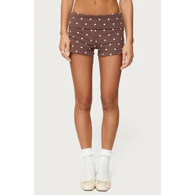 EDIKTED EDIKTED CHELSIE POLKA DOT FOLDOVER SHORTS