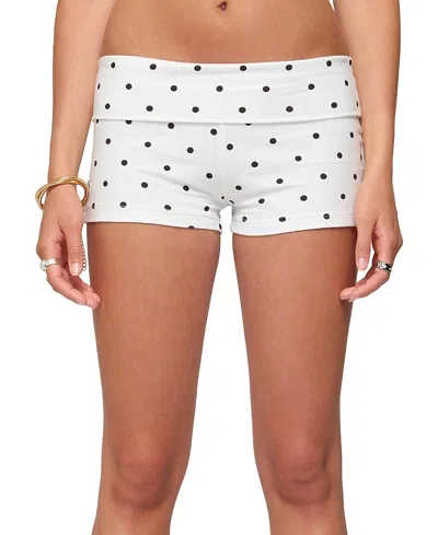 EDIKTED CHELSIE POLKA DOT FOLDOVER SHORTS