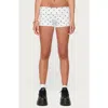 Edikted Chelsie Polka Dot Foldover Shorts In White
