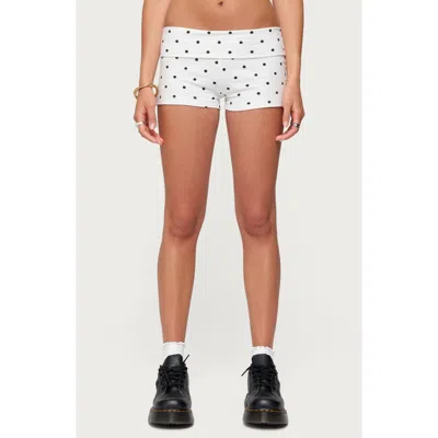 EDIKTED EDIKTED CHELSIE POLKA DOT FOLDOVER SHORTS