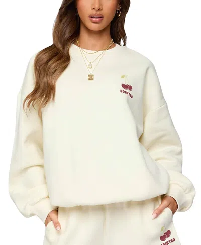 EDIKTED CHERRY BABE SWEATSHIRT