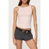 Edikted Chrissy Tie Strap Tank In Gray