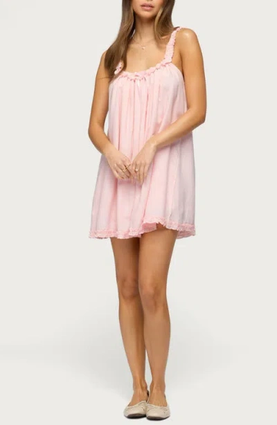Edikted Christena Ruffle Mini Dress In Pink