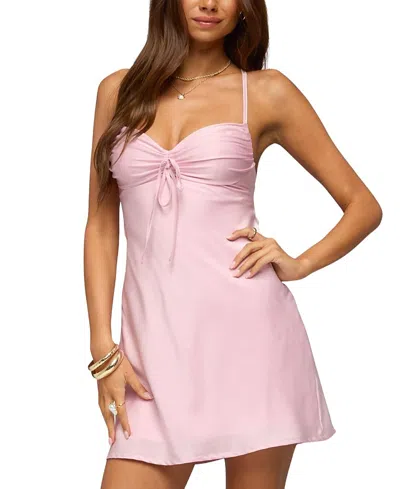 Edikted Christina Satin Effect Mini Dress In Pink