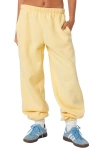 Edikted Clark Oversize Cotton Blend Sweatpants In Yellow