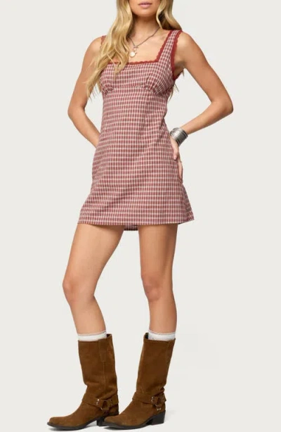 EDIKTED EDIKTED CLARREN GINGHAM SLEEVELESS MINIDRESS