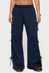 Edikted Claudette Ribbon Baggy Sweatpants In Blue