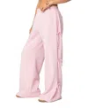 Edikted Claudette Baggy Ribbon Sweatpants In Pink