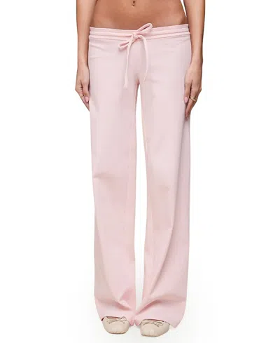 Edikted Claudia Straight Leg Pants In Pink