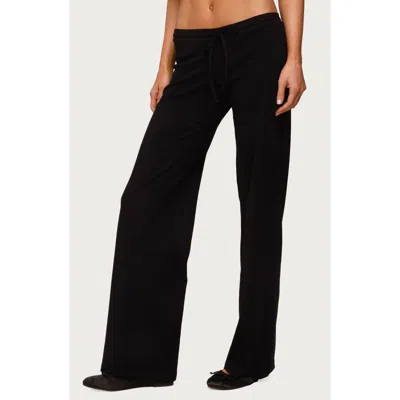 Edikted Claudia Stretch Cotton Straight Leg Drawstring Pants In Multi