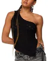 Edikted Codi Asymmetric One-shoulder Open Back Knit Top
