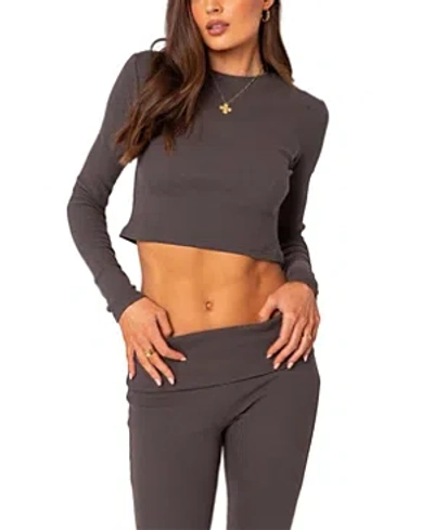 EDIKTED COFFEE BREAK RIBBED TOP
