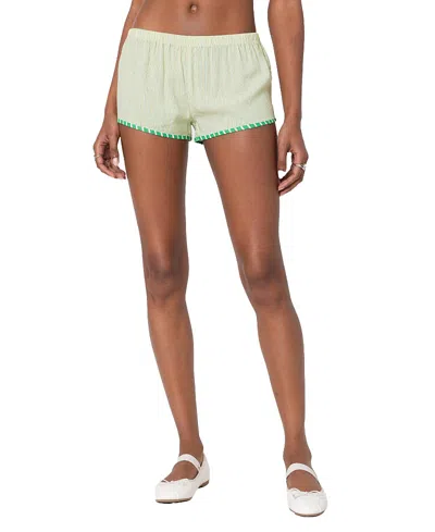 Edikted Contrast Stripe Boxer Shorts In Mix