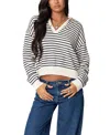 Edikted Copenhagen Oversize Stripe Sweater In Navy And Cream