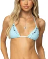 Edikted Coralle Embroidered Triangle Bikini Top