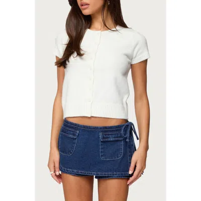 Edikted Coreen Knit Crop Top In White
