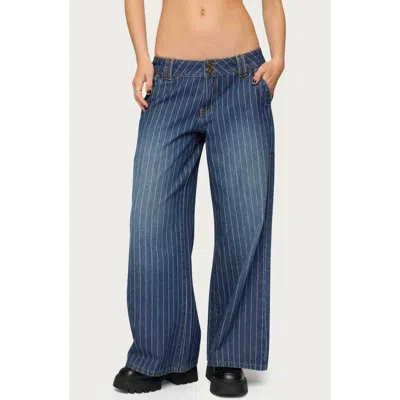 EDIKTED EDIKTED CORY STRIPE LOW RISE WIDE LEG JEANS