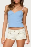 Edikted Cosette Pointelle Cupped Tank Top