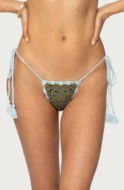 Edikted Crochet String Bikini Bottoms