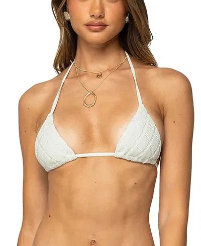 Edikted Crochet Triangle Bikini Top