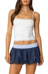 Edikted Cruella Lace Trim Tank Top In White