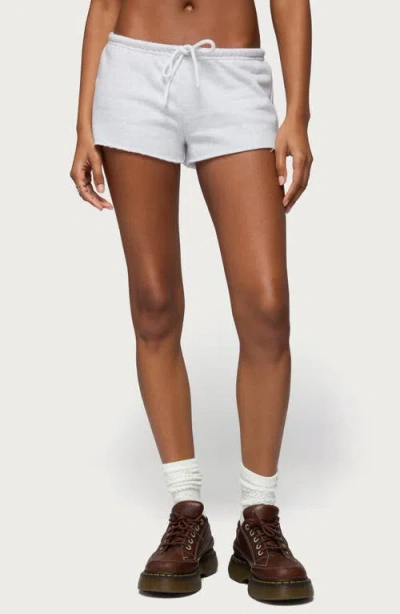 Edikted Cutie Cutoff Shorts In White