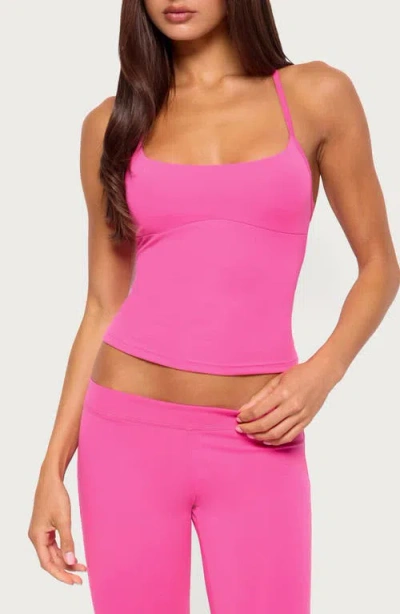 Edikted Dafni Scoop Neck Racerback Tank In Pink