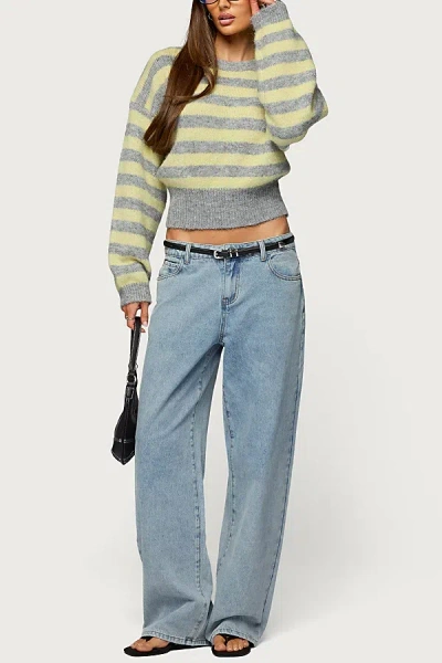 Edikted Dalina Washed Low Rise Baggy Jeans In Light/blue, Women's At Urban Outfitters