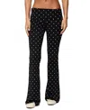 Edikted Daliya Polka Dot Fold Over Pants In Black
