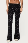 Edikted Daliya Polka Dot Fold Over Pants In Black, Women's At Urban Outfitters In Black