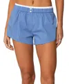 Edikted Danette Boxer Shorts In Blue