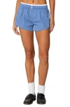 Edikted Danette Boxer Shorts In Blue