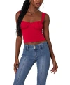 Edikted Danica Cupped Tank Top In Red