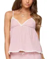 Edikted Danna Pinstripe Babydoll Tank Top In Pink