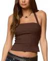Edikted Dara Halter Top In Brown