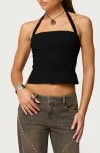 Edikted Dara Halter Top In Black