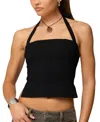 Edikted Dara Halter Top In Black