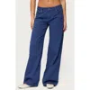 Edikted Daytime Low Rise Wide Leg Jeans In Blue
