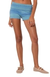 Edikted Daytona Gradient Knit Fold Over Shorts In Blue