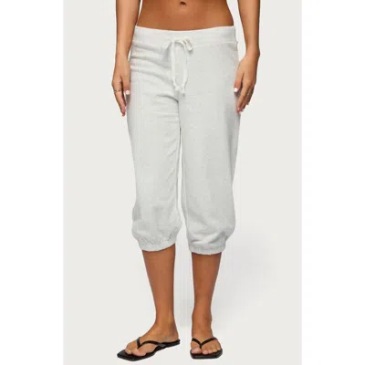 Edikted Deana Capri Sweatpants In White